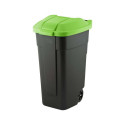 Curver Waste bin on wheels 110L black/green 0812900847