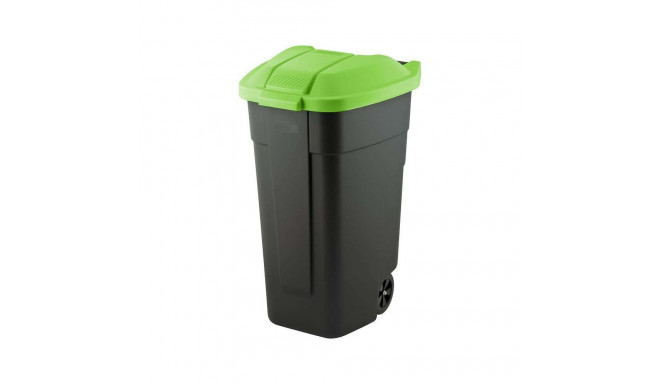 Curver Waste bin on wheels 110L black/green 0812900847