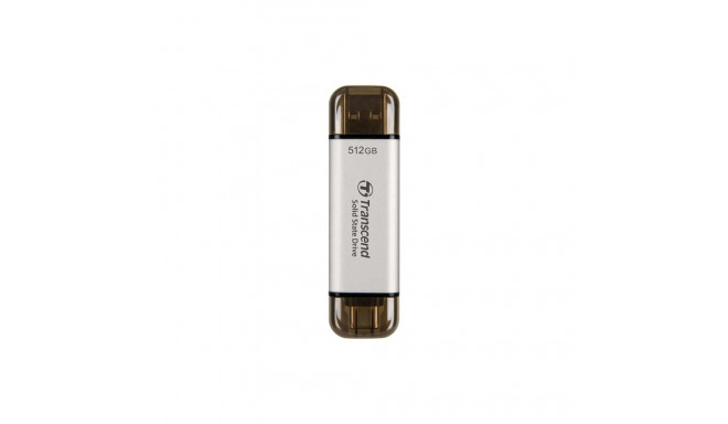 SSD 512GB Transcend ESD310S kaasaskantav USB 10Gbps Type-C/A