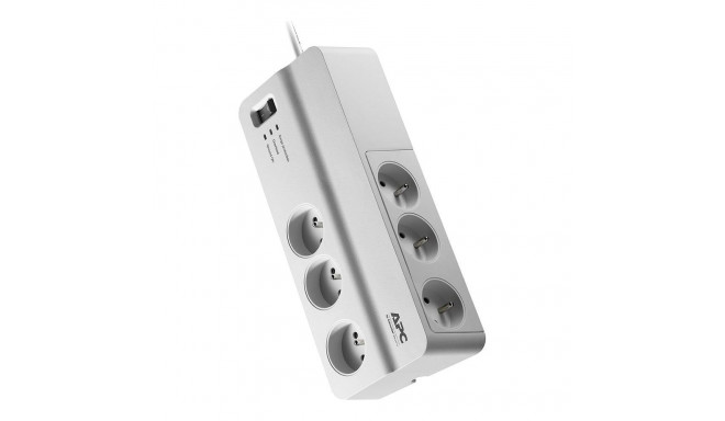 APC Essential surge protection power strip 6 sockets 2 m white (PM6-FR)
