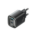USAMS Lad. network. CC229 30W GaNUSB-C/USB-A kiirlaadija XC seeria must CC229TC01