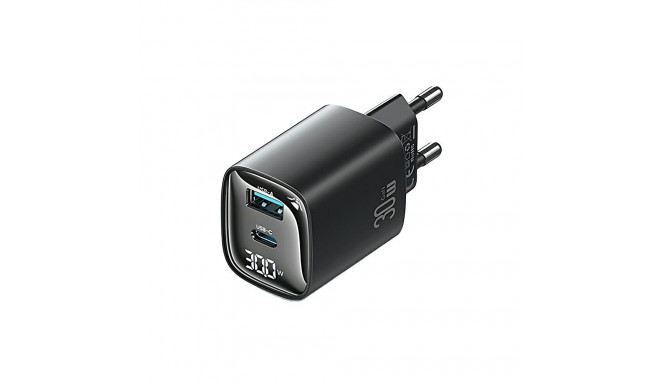 USAMS Lad. network. CC229 30W GaNUSB-C/USB-A kiirlaadija XC seeria must CC229TC01