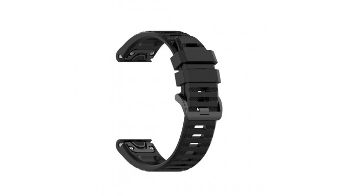 Fixed QuickFit silikoonrihm, 22 mm, must