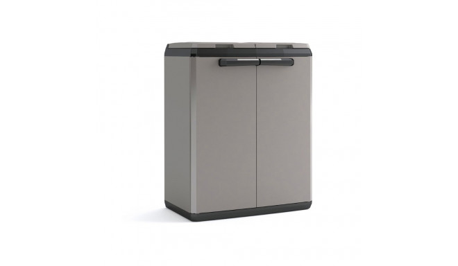 jäätmekäitlussüsteem Split Basic 110L taaskasutussüsteem 68x39x85cm tumehall/must 8013183098940