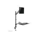 NEOMOUNTS DESK MOUNTED SIT-STAND WORKSTATION (SCREEN KEYBOARD & MOUSE)