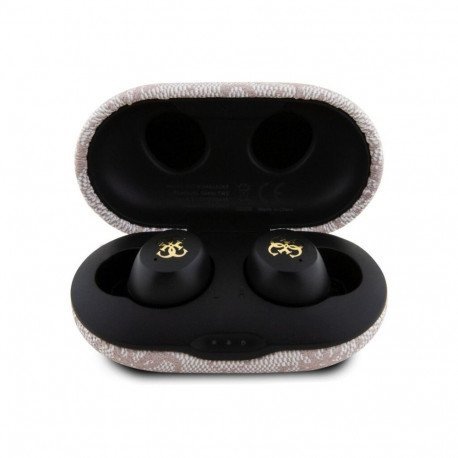 Guess Bluetooth Headphones GUTWSP4EGP TWS + ENC Docking Station Pink 4G Metal