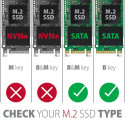 Axagon 2.5" SATA bay - SSD M.2 SATA B-key (RSS-M2SD)