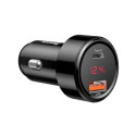 Baseus CCMLC20C-01 USB + Type-C Socket 45W Super fast car charger (PD3.0 + QC4.0) Black