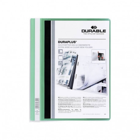 Quick binder A4 DURABLE Duraplus front cover with pocket green