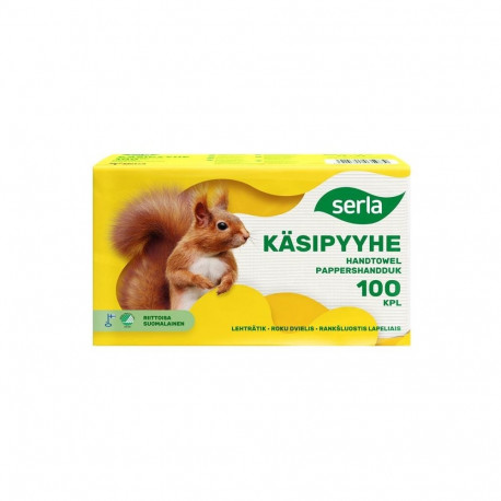 Lehträtik 2-kihiline SERLA  24x33cm C-fold 100tk pakis valge