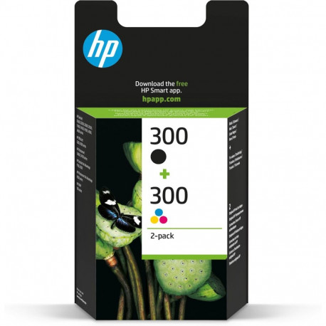 HP tindikassetid 300 originaal 2-pack, must/kolmevärviline