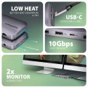 Axagon HMC-12GM2 laptop dock/port replicator Wired USB 3.2 Gen 2 (3.1 Gen 2) Type-C Grey