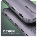 Axagon HMC-12GM2 laptop dock/port replicator Wired USB 3.2 Gen 2 (3.1 Gen 2) Type-C Grey