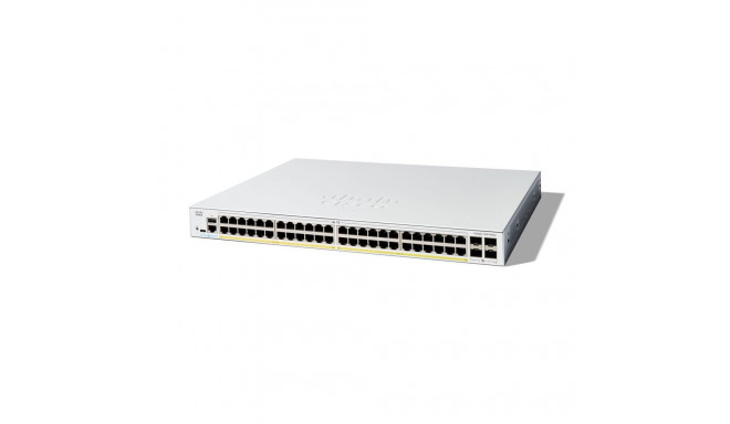Cisco Catalyst 1200-48P-4X Smart Switch, 48 Port GE, PoE, 4x10GE SFP+, Limited Lifetime Protection (