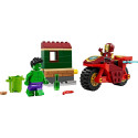 LEGO Super Heroes 76287 Raudmees mootorrattaga ja Hulk