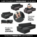 Pārsegs atpūtas krēslam ar īsu kreiso roku Sofaskins NIAGARA 210 - 340 cm - Dzeltens