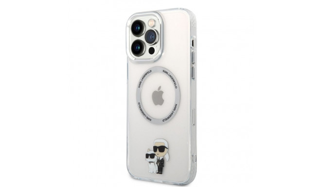 Karl Lagerfeld - Karl Lagerfeld IML Karl and Choupette MagSafe Case for iPhone 13 Pro Max Transparen