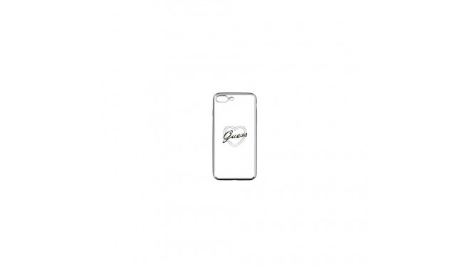 Guess Apple iPhone 7 Plus / 8 Plus Apple Heart TPU Case Silver