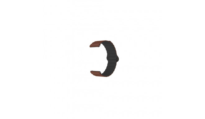 Riff 22mm Universal Loop magnetic silicone strap Brown/Black