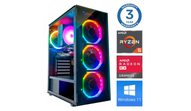 INTOP Ryzen 5 5500 32GB 1TB SSD M.2 NVME+2TB RX580 8GB WIN11