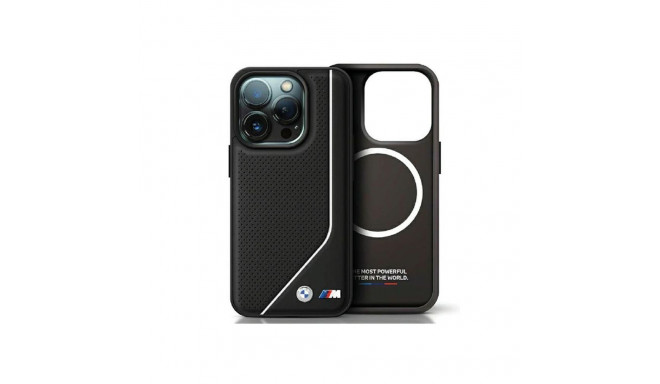 BMW Perforated Twisted Line MagSafe - Etui iPhone 15 (czarny)