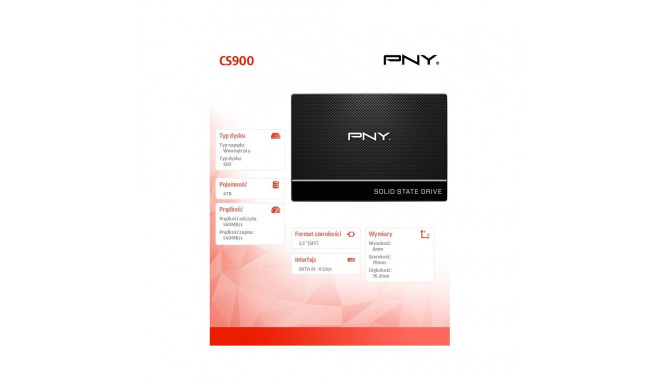 SSD drive 4TB 2,5 SATA3 SSD7CS900-4TB-RB