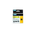 Kleepkirjalint Dymo 12mm, must/kollasel RHINO Tape 18432 Black on Yellow, Coloured Vinyl 5,5m