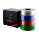 PETG filamentide komplekt EasyPrint 3D-printerile, 1.75mm, 4 x 500g - Läbipaistev, Punane, Sinine, R