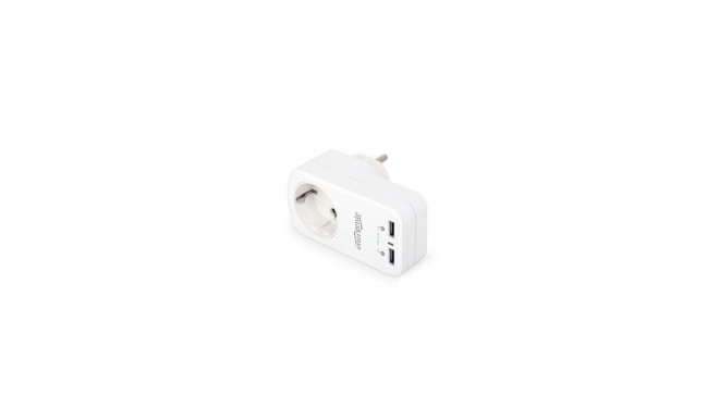 Gembird EG-ACU2-01-W power plug adapter White