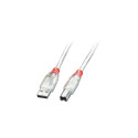 Lindy 0.2m USB 2.0 Cable - Type A to B, Transparent