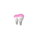 Philips Hue White and colour ambience Lustre – E14 smart bulb – (2-pack)