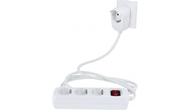 REV Multiple Socket Outlet 3+1-fold 5m + switch white