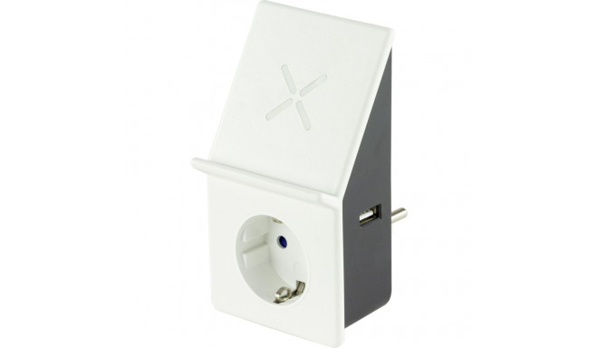 REV USB laadimisadapter juhtmevaba laadimisega + 1x pistikupesa