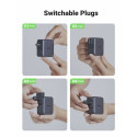 UGREEN USB-A+2*USB-C 65 W GaN Ülemaailmne Reisi Kiirlaadija