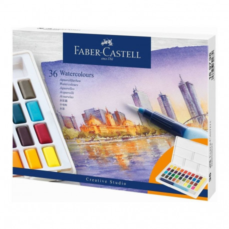"FABER-CASTELL Aquarellfarben in Näpfchen 36er Etui"