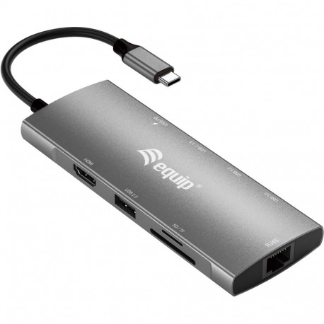 "Equip Dock USB-C->HDMI.GbE.USB2.0.3xUSB3.0.100WPD.+ 25cm si"