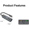 "Equip Dock USB-C->GbE.100WPD3.0 15cm gr"
