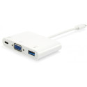 "Equip Dock USB-C->VGA.USB3.0.60WPD 15cm ws"