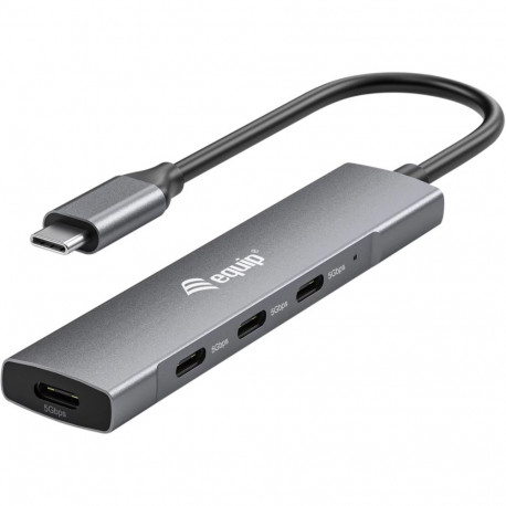 "Equip USB-Hub 4-Port 3.2/C->4x3.0 5Gbps o.Netzteil gr"