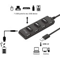 "Equip USB-Hub 7-Port 2.0 ->7x2.0 480Mbps o.Netzteil sw"