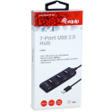"Equip USB-Hub 7-Port 2.0 ->7x2.0 480Mbps o.Netzteil sw"
