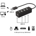 "Equip USB-Hub 4-Port 2.0 ->4x2.0 480Mbps o.Netzteil sw"