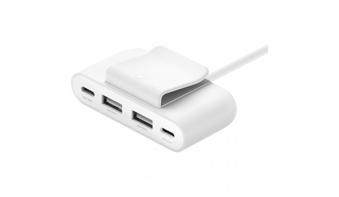 "Belkin 4-Port USB-Splitter 2x USB-C, 2xUSB-A, max.30 W, weiss"