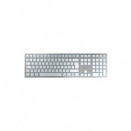 "CHERRY TAS KW 9100 SLIM FOR MAC Wireless FR-Layout silver/w"