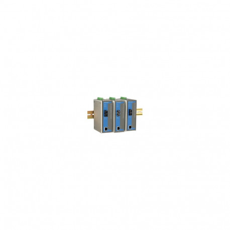Industrial 10/100BaseT(X) to 100BaseFX media converter, multi mode, SC fiber connector, 0 to 60°C