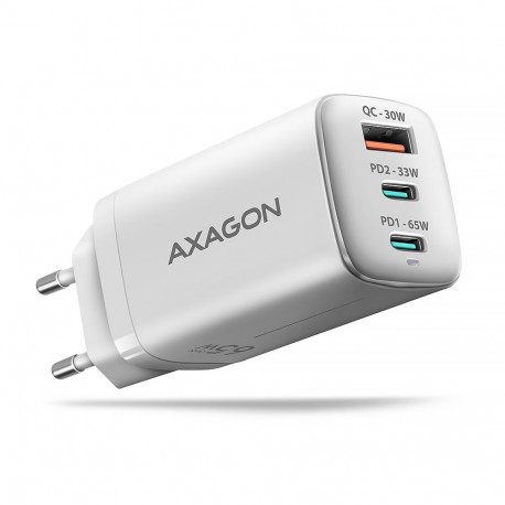 ACU-DPQ65W GaN 3xport seinalaadija 65W valge