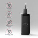 ACU-DPQ100 GaN 3xport seinalaadija 100W must