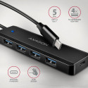 HUE-C1C HUB 4-port USB 5Gbps 19cm USB-C cable