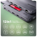 HMC-12GM2 USB jaotur 12in1 10Gbps HDMI DP LAN M.2