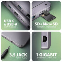 HMC-12GM2 USB jaotur 12in1 10Gbps HDMI DP LAN M.2